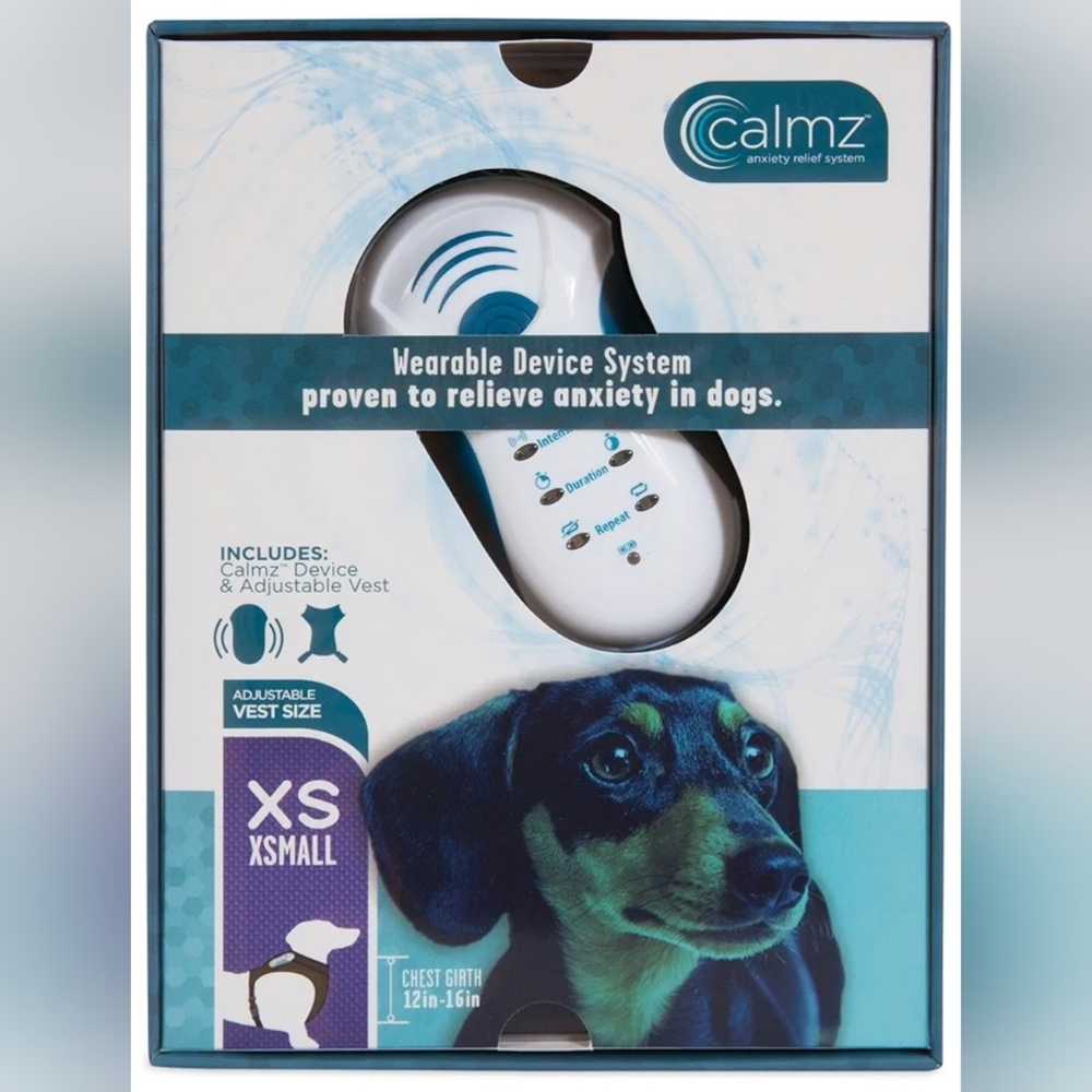 New In Box Petmate Calmz Anxiety Relief System for Dogs, XS (Chest Girth 12-16")